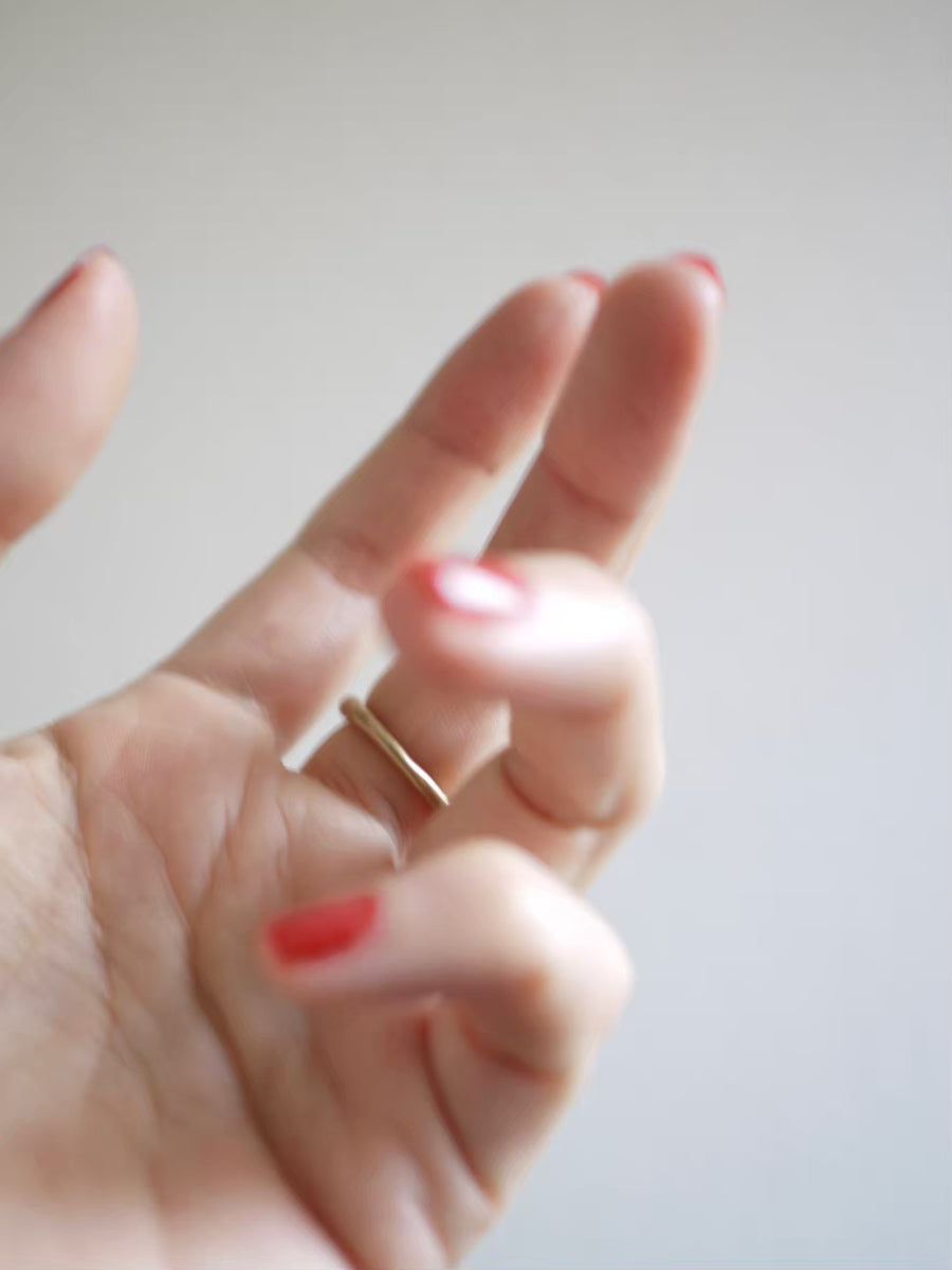 Matte gold ring