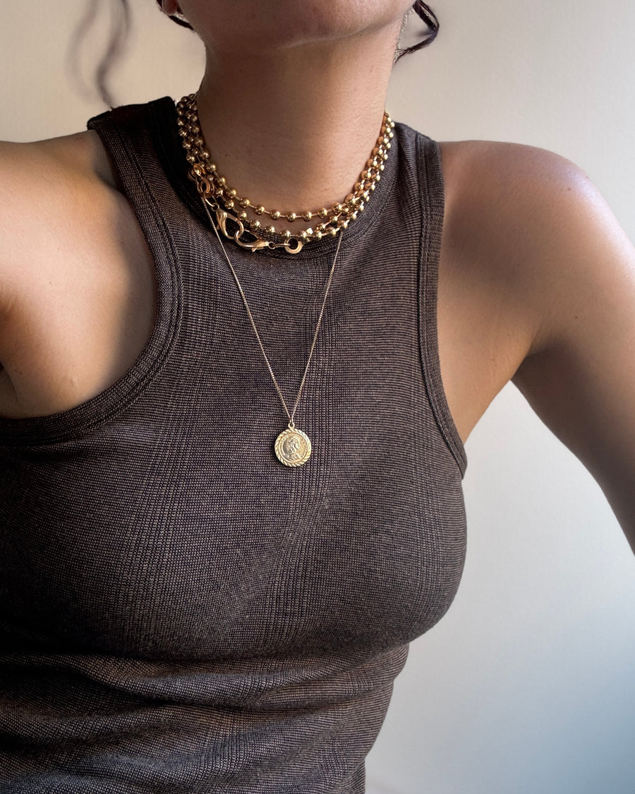 matte gold ball chain＊＊＊