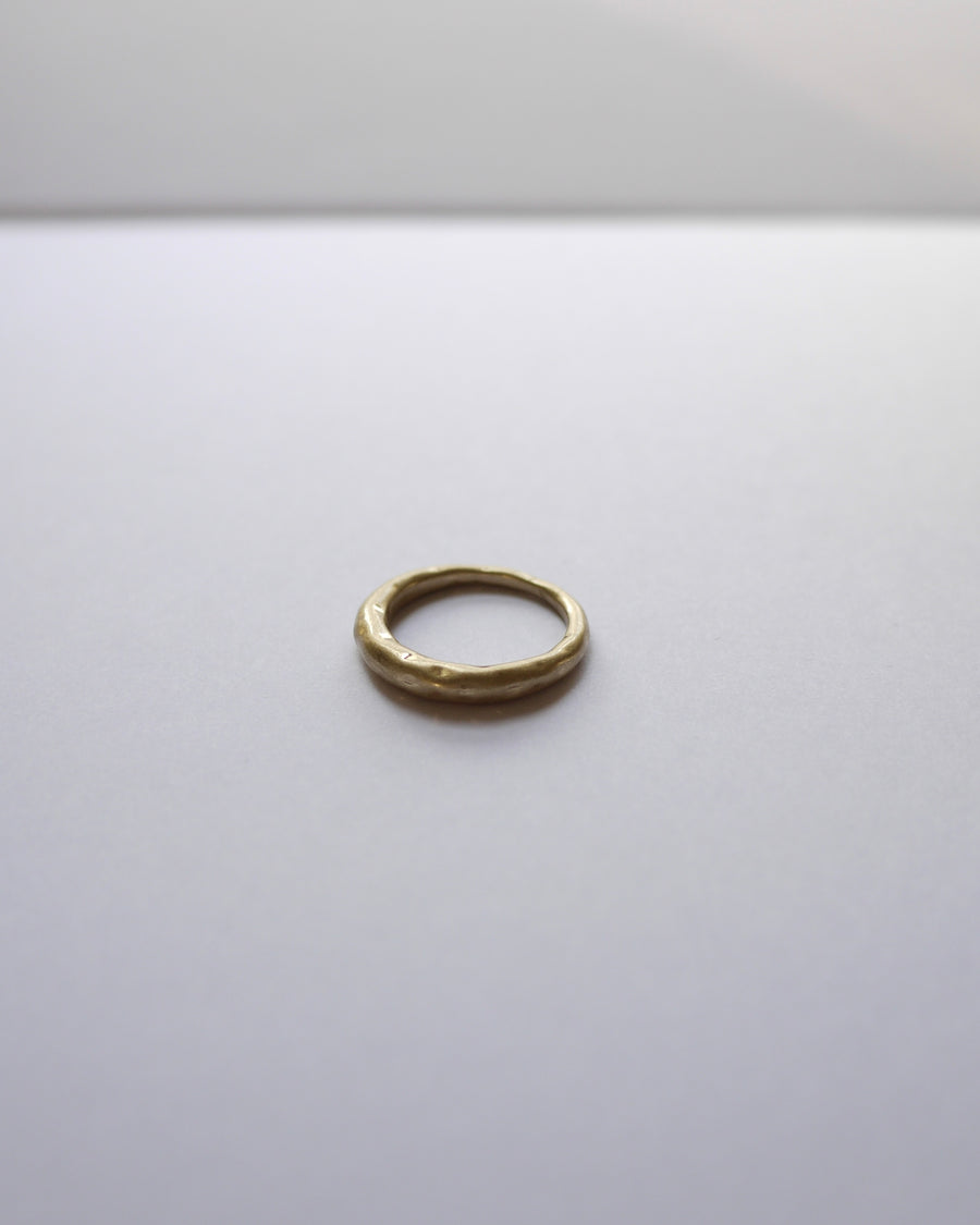 Matte gold ring