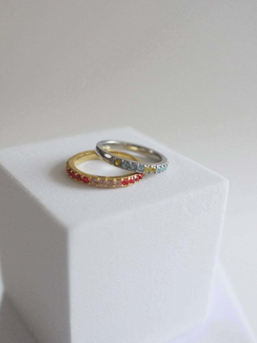 2color Stone Ring ＊＊＊