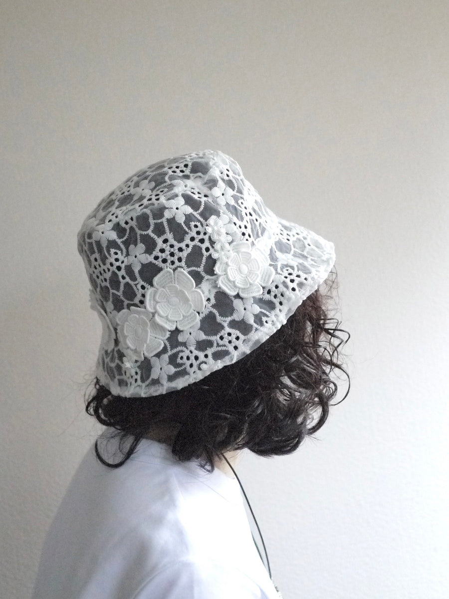 Embroidered lace hat