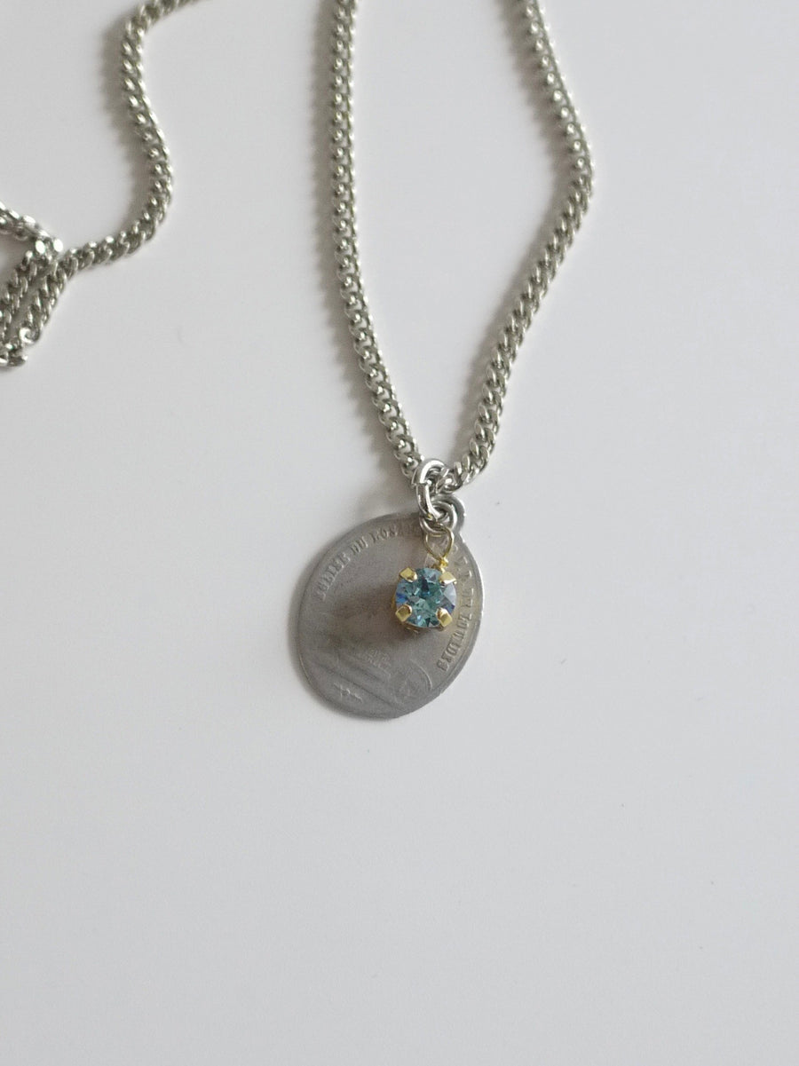 Vintage Coin &  Stone Necklace ＊＊＊
