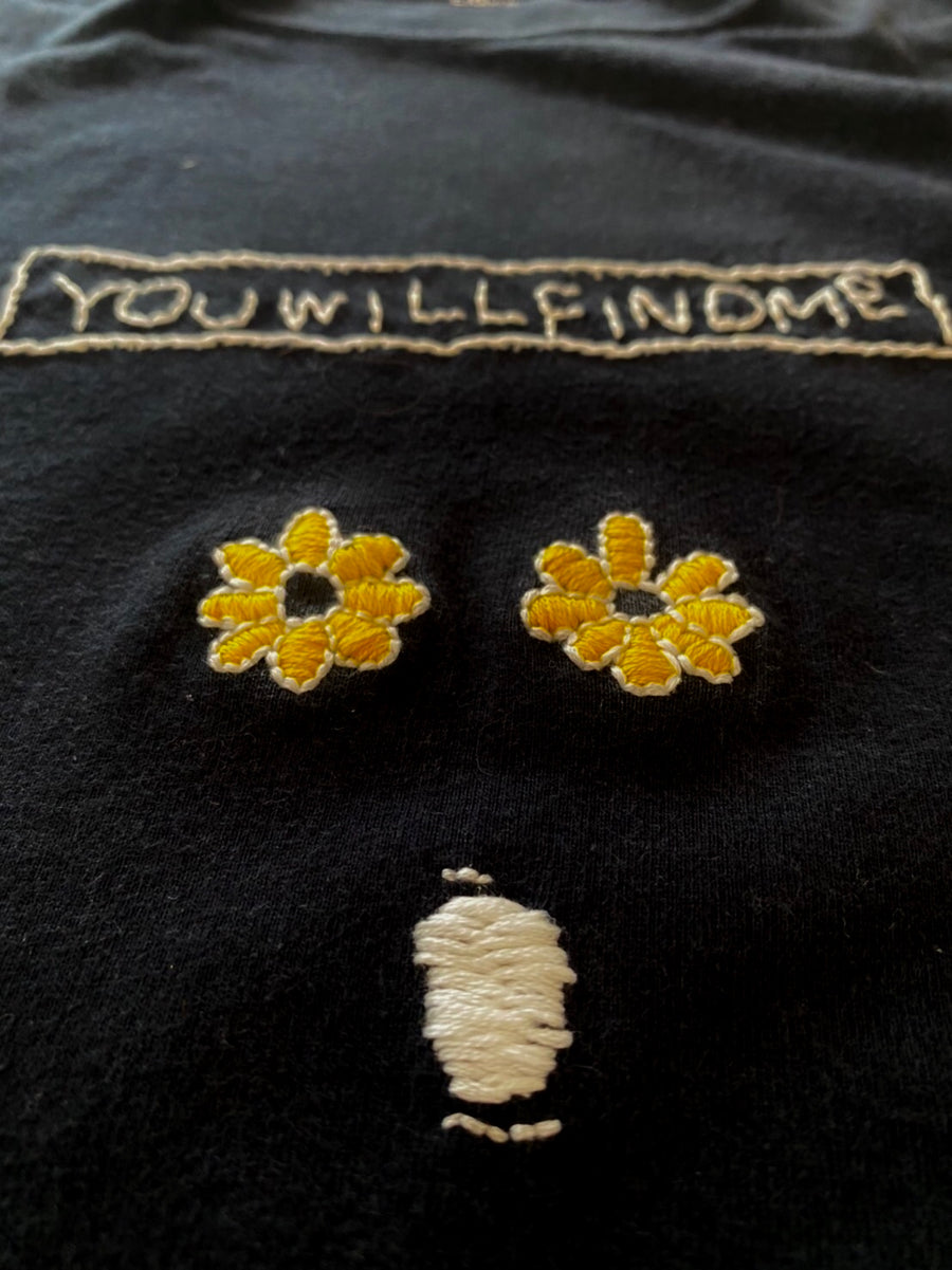 Hand Made刺繍「YOU WILL FIND ME」 T