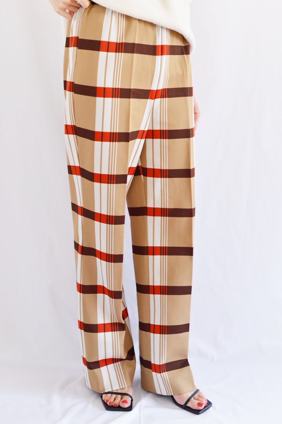 Vintage 1970’s Check Fabric Trousers